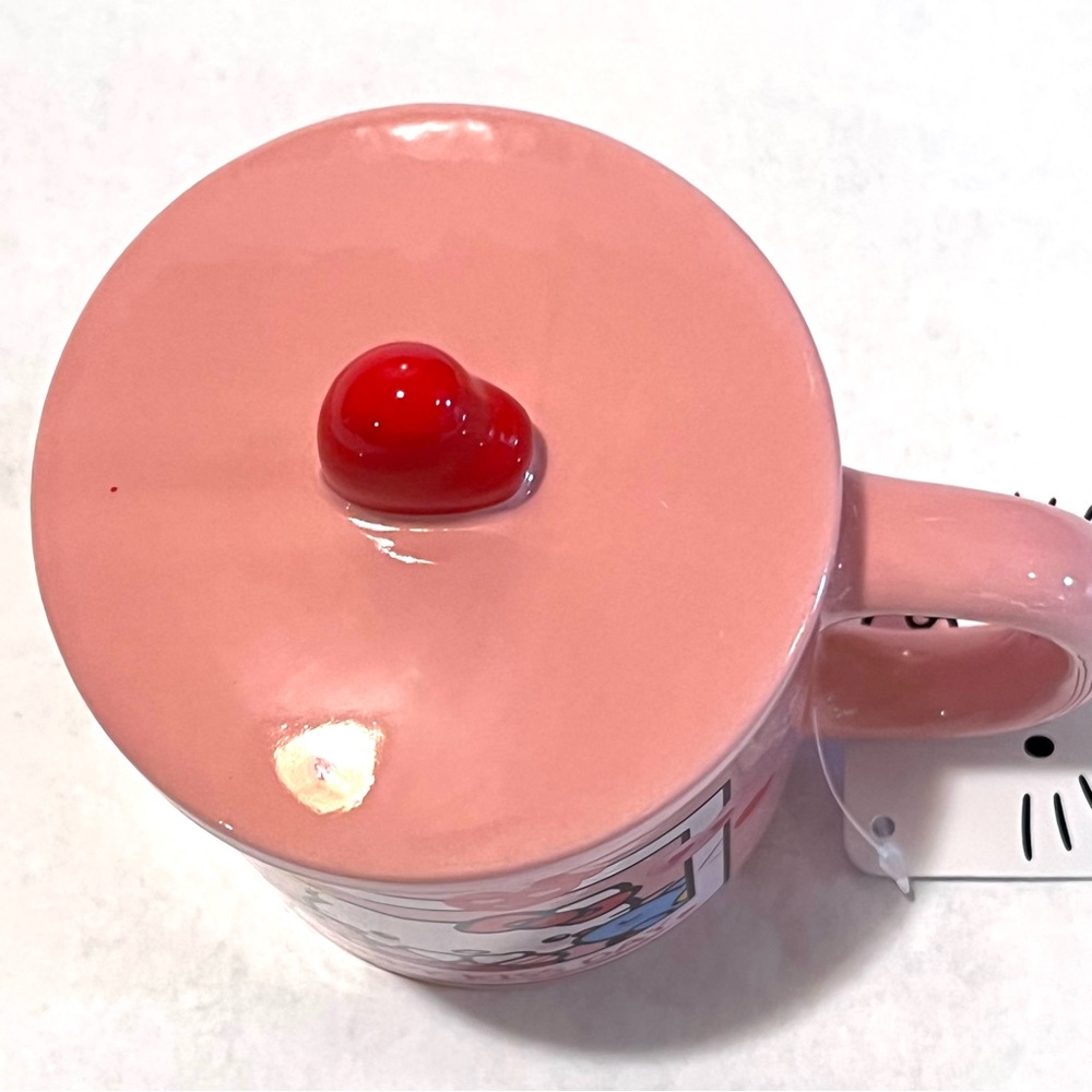 Hello Kitty HAPPY KISS DAY Ceramic Mug with Lid Pink - Picture 8 of 17